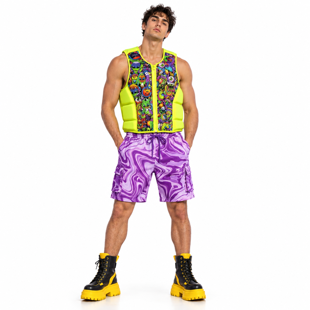 Neon Alien Half Jacket